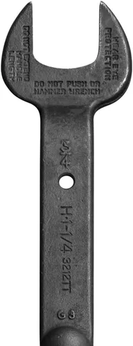 Vista 13 de KLEIN TOOLS 3212TT Llave de boca abierta de construcción con orificio para amarrar, fabricada en EE. UU., apertura nominal de 1-1/4 pulgadas, perno