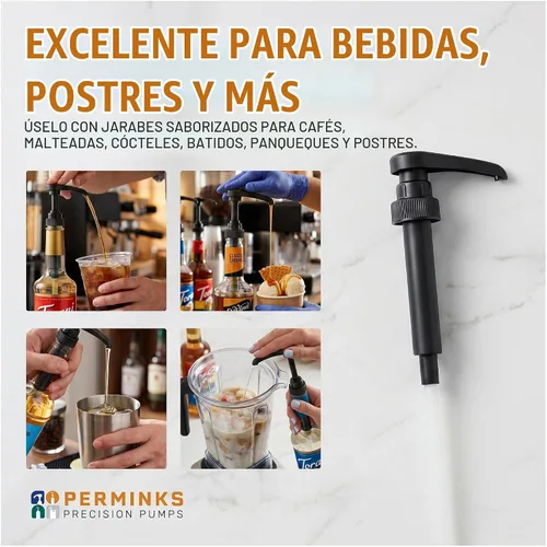 Vista 8 de Bomba de jarabe compatible con Torani, Davinci y Skinny (paquete de 2) - se adapta a botellas (25.4 onzas-750ml) (Negro)