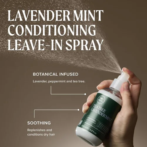 Vista 10 de Tea Tree Lavender Mint Conditioning Leave-In Spray, Lightweight Leave-In Conditioner, Softens + Smooths, For Coarse + Dry Hair, 6.8 fl. oz.