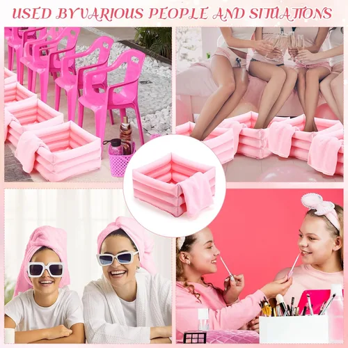 Vista 7 de FillTouch Kit de spa de pies de 12.5 x 12.5 x 8.3 pulgadas para niñas y niños, toallas de mano de 12.5 x 12.5 x 8.3 pulgadas, toallas de mano