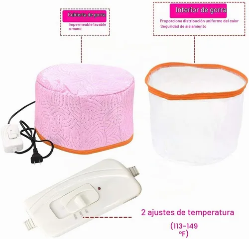 Vista 4 de Gorro para el cuidado del cabello, gorro de spa para el cabello, gorro de cuidado del cabello, gorro eléctrico para el spa del cabello