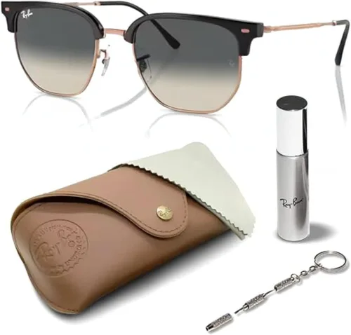 Vista 7 de Ray-Ban RB4416 NEW CLUBMASTER - Gafas de sol de forma cuadrada redonda con kit oficial de gafas