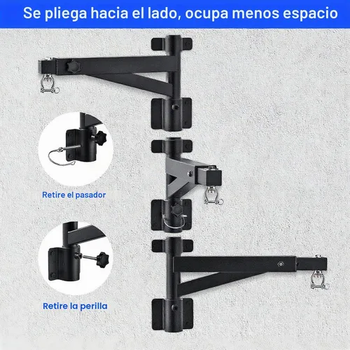 Vista 3 de Kipika Soporte de pared para bolsa pesada, soporte de bolsa de boxeo resistente para entrenamiento en interiores, gimnasio en casa, soporte