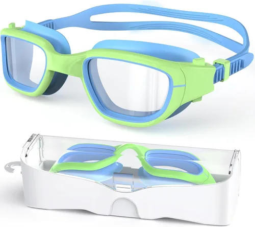 Vista 10 de Gafas de natación para niños, gafas de natación para niños de 6 a 14 años, gafas de piscina con protección UV antivaho para niños y niñas