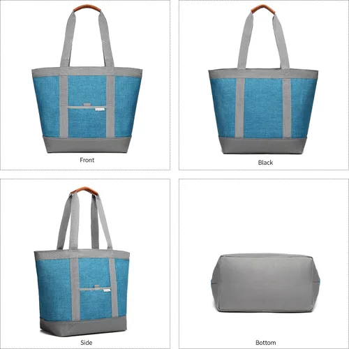 Vista 7 de MIUKAA Bolsa térmica aislada, a prueba de fugas con espuma térmica, ideal para comestibles, viajes, playa y picnic