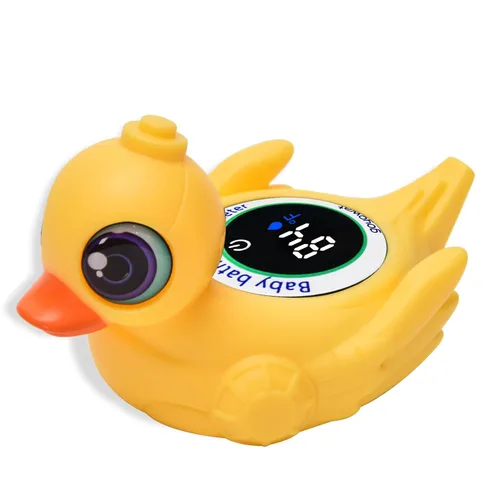 Vista 12 de Termómetro de bañera para bebé, juguete azul de avión, monitor digital flotante de temperatura del agua con pantalla LED y alarma de color, adecuado