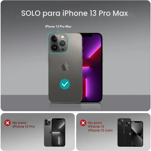Vista 2 de ESR - Funda completa para iPhone 13 Pro Max, con soporte, MagSafe, a prueba de caídas de grado militar, protector de pantalla incorporado de vidrio
