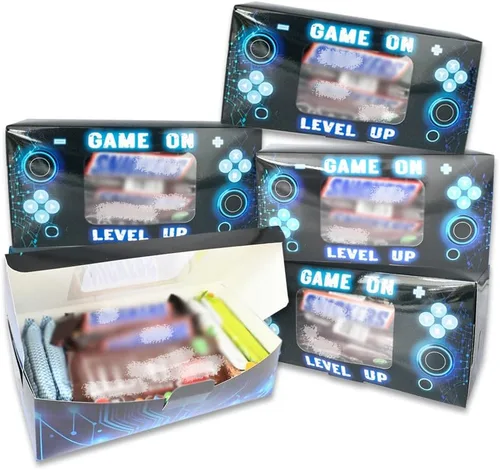 Vista 10 de Shescrzionu Cajas de Recuerdos de Fiesta de Videojuegos 12 PCS-Recuerdos Perfectos de Fiesta Gamer, Cajas de Recuerdos de Fiesta con Ventana
