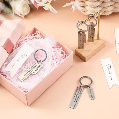 Vista 4 de 50 piezas de regalos de agradecimiento, llavero de agradecimiento para empleados, regalos inspiradores de oficina para mujeres, hombres, compañeros