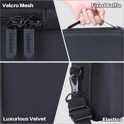 Vista 5 de Lebakort Funda de almacenamiento compatible con cámara Canon EOS Rebel T7 / T7i