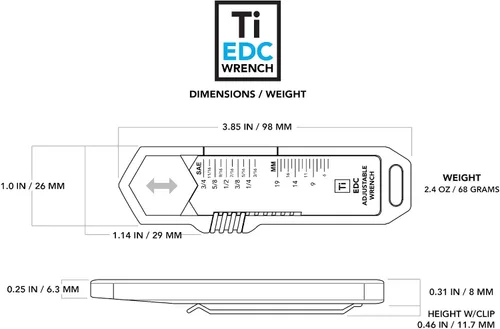 Vista 7 de BIG IDEA DESIGN Llave EDC Ti
