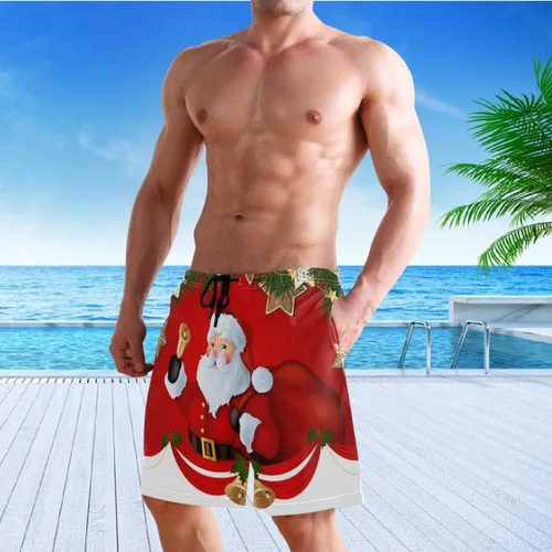 Vista 5 de visesunny Pantalones cortos de playa para hombre, de estilo fresco, de secado rápido, casual, de poliéster, con bolsillos, S-XXL..