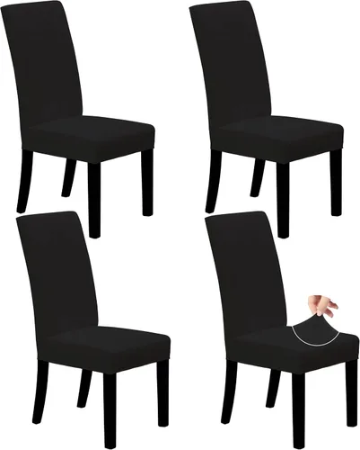 Vista 28 de Easy-Going - Juego de 2 fundas elásticas para sillas de comedor, fundas para sillas de comedor, fundas para sillas Parsons para comedor, ceremonia