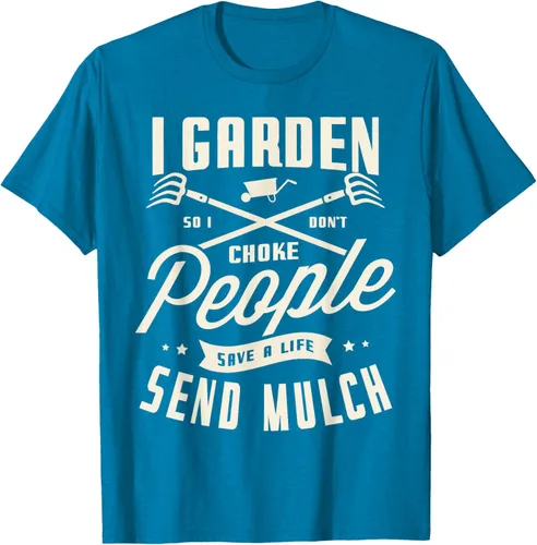 Vista 7 de I garden so I don't choke People save Life spend mulch T-Shirt, Negro