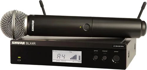 Vista 7 de Sistema de micrófono inalámbrico Shure BLX24/SM58 - Vida de batería de 14 horas, rango de 300 pies, UHF Incluye micrófono vocal de mano SM58