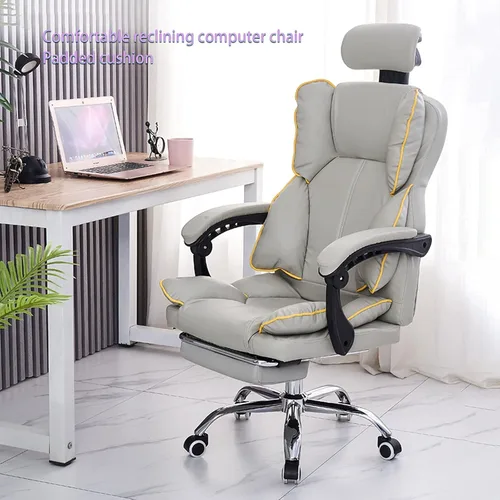 Vista 2 de Silla de oficina, silla de escritorio, silla de computadora, silla de computadora rosa, silla de oficina ergonómica, silla de oficina de cuero