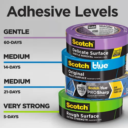 Vista 6 de Cinta adhesiva de 3M, 2060, para superficies de difícil adherencia, Verde, 2060-1A, 0 volts