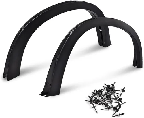 Vista 13 de G-PLUS Molduras de arco de rueda delantera izquierda compatibles con BMW X1 2012 2013 2014 2015, protector de cubierta de rueda delantera