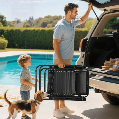 Vista 5 de Magshion Zero Gravity - Silla de camping reclinable, color negro
