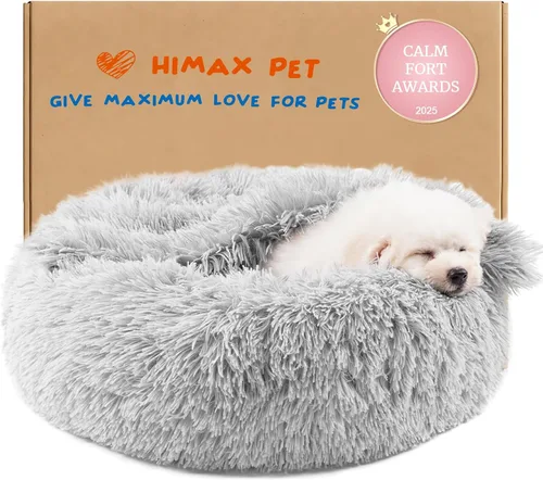 Vista 20 de Himax - Cama para perros pequeños cubierta con manta adjunta, color beige