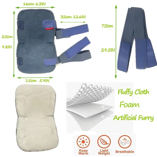 Vista 5 de Vogana Protectores de Lujo Ajustables con Almohadón para Úlceras por Presión, Recuperación Quirúrgica, para Ancianos Postrados en Cama, Azul Claro