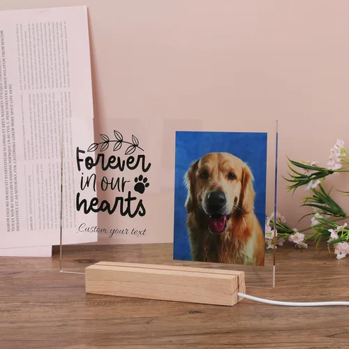 Vista 8 de Placa conmemorativa personalizada para fotos para mascotas, placa conmemorativa personalizada para mascotas, regalo de duelo de mascotas, regalo