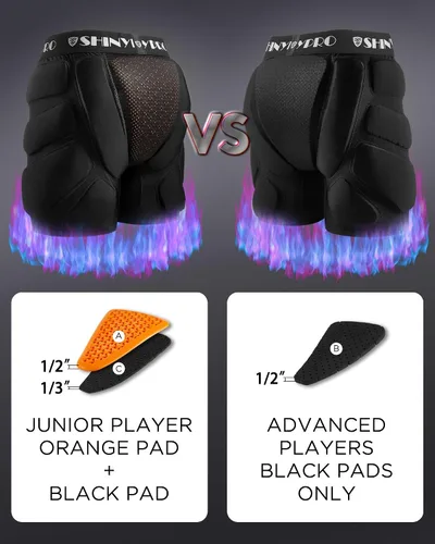 Vista 3 de Pantalones cortos acolchados de protección para snowboard y patinaje CE Nivel 2 Protección resistente para glúteos y coxis
