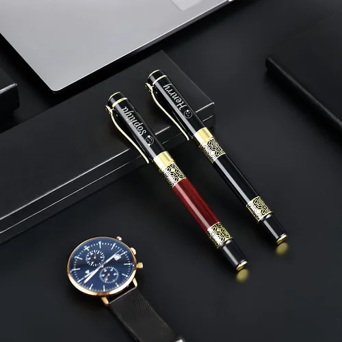 Vista 9 de Bnesi Bolígrafo de lujo, juegos de bolígrafos de escritura personalizados, bonitos bolígrafos para hombres y mujeres, regalo profesional, ejecutivo