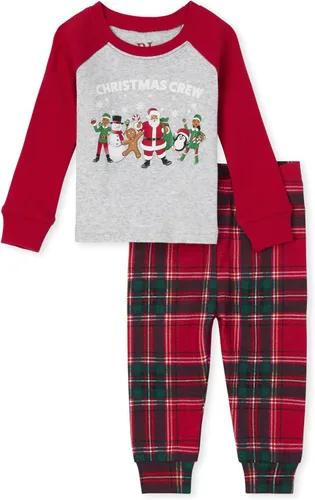 Vista 3 de The Children's Place Baby Girls 2 Piece Family Matching, Cheerful Christmas Pajama Sets, Cotton