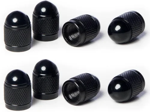 Vista 7 de Circuit Performance Tapones de válvula de aluminio negro serie VC1 (8 piezas)