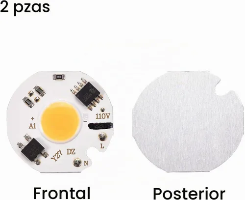 Vista 4 de MECCANIXITY Bombilla LED de chip 110 V 12 W blanco cálido 3000-3200 K sin conductor de alta potencia Floodlight Módulo de lámpara de aluminio Junta