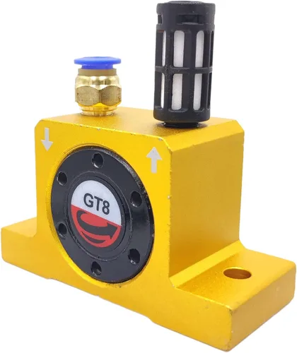 Vista 3 de GT8 1/8" vibradores neumáticos de turbina, vibrador industrial silencioso de oro de la turbina para la tolva de oro con silenciador libre