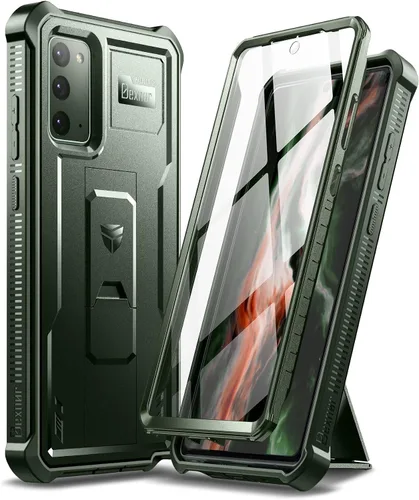 Vista 11 de Dexnor Funda para Samsung Galaxy Note 20 5G, [Protector de pantalla integrado y soporte] Protección de grado militar resistente a prueba de golpes