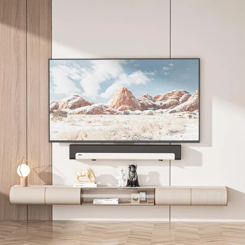 Vista 8 de WALI Soporte de pared para altavoz de canal central, soporte de pared universal para barra de sonido con capacidad para hasta 33 libras, los brazos