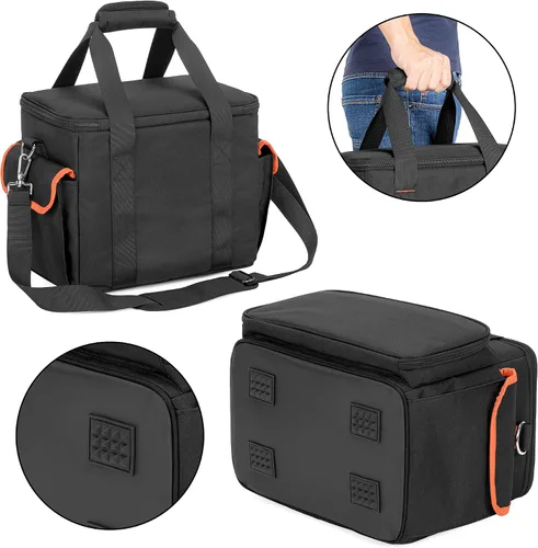 Vista 3 de Trunab Funda de transporte compatible con ECOFLOW River/River 2/River Pro, bolsa de almacenamiento con fondo impermeable y bolsillos delanteros