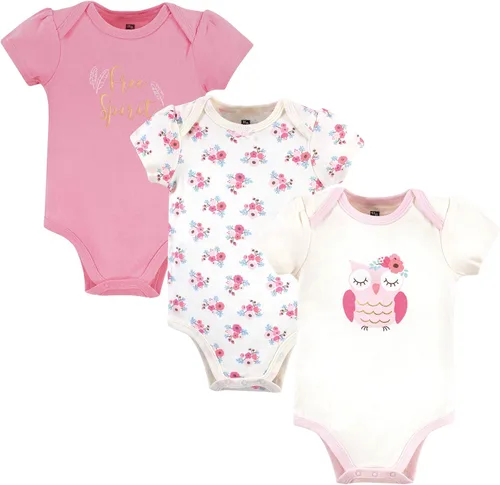 Vista 221 de Hudson Baby baby-girls Cotton Bodysuits 3-pack
