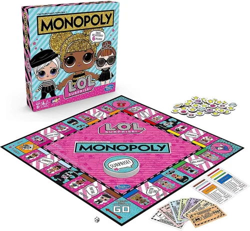 Vista 5 de Monopoly Game: L.O.L. Surprise Edition Juego de mesa para niños a partir de 8 años