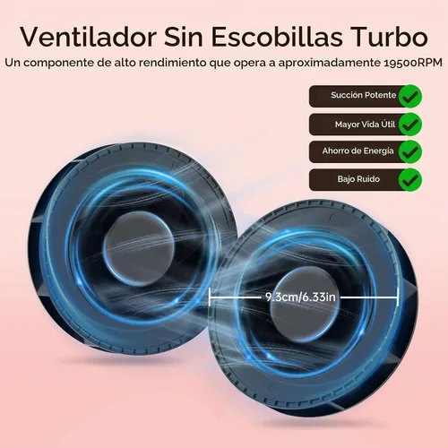 Vista 3 de Colector de polvo de uñas, ventilador de vacío de uñas Rosado diamond