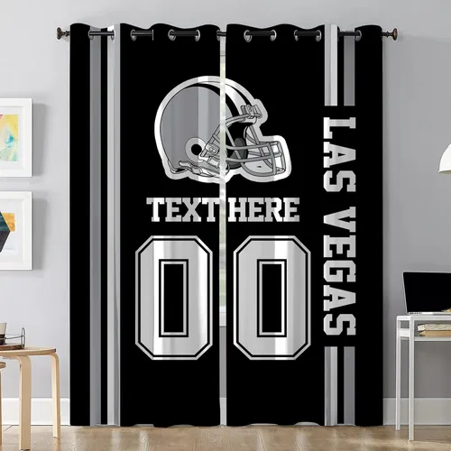 Vista 12 de Cortinas opacas personalizadas Arizona Juego de 2 paneles de cortinas opacas con aislamiento térmico para oscurecer la habitación, añade nombre