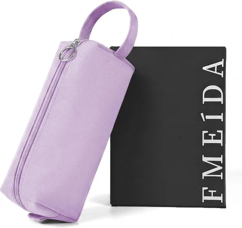 Vista 21 de Fmeida Simple Pencil Case Pouch, Office Supplies Gift for Men Women