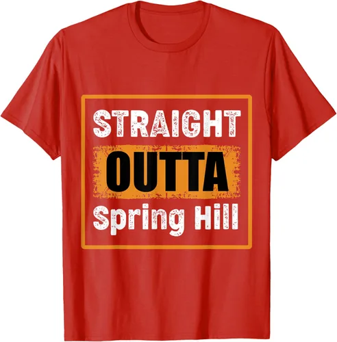 Vista 28 de Straight Outta Spring Hill Tennessee USA - Camiseta de humor vintage, Negro