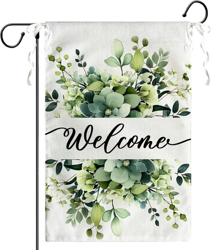 Vista 9 de Bandera patriótica de jardín del 4 de julio para exteriores, banderas de jardín de independencia americana, 12 x 18 pulgadas, decoración