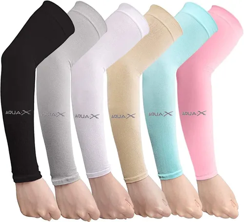 Vista 8 de Bacophy 3/6 pares de mangas refrescantes con protección UV para mujeres y hombres, cubierta de brazo UPF 50