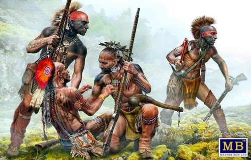 Vista 4 de Masterbox Bundle LOT of Indian Wars Series XVIII Century 4 Kits de plástico 1/35