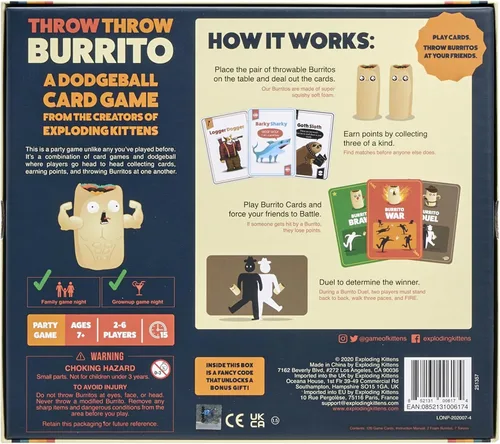 Vista 7 de Juego de cartas Exploding Kittens Throw Throw Burrito 2-6 jugadores - Edades 7+ - 15 minutos para jugar - Juego de cartas de Dodgeball - Juego