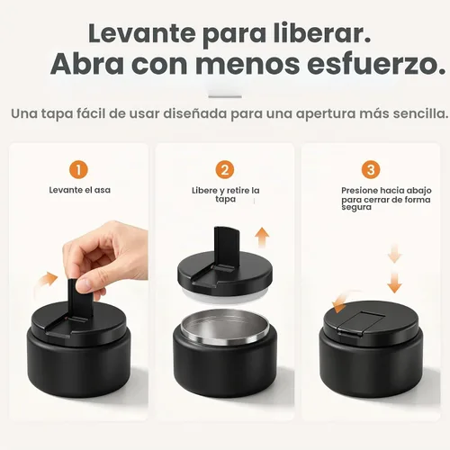 Vista 2 de Termo de sopa de 13.5 onzas para niños con tapa de hebilla, recipiente de comida aislado al vacío, boca ancha, a prueba de fugas, acero inoxidable