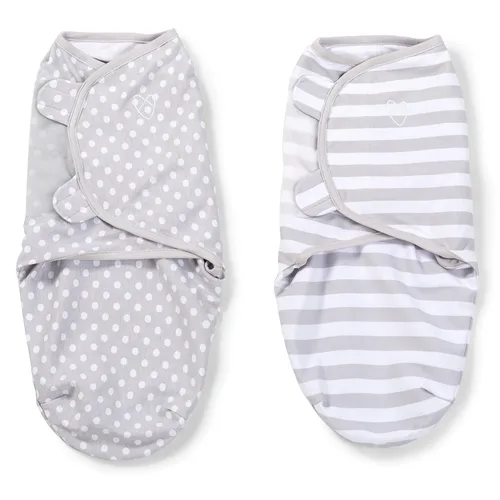 Vista 23 de SwaddleMe Manta original – Tamaño pequeño/mediano, 0-3 meses, paquete de 3 (corazones de bebé), fácil de usar, mantiene al bebé cómodo y seguro