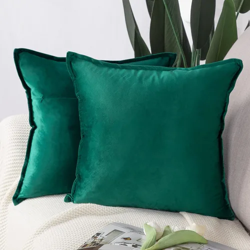 Vista 9 de MADIZZ Juego de 2 fundas de almohada decorativas de terciopelo súper suave con borlas, estilo de lujo, funda de almohada para sofá y dormitorio