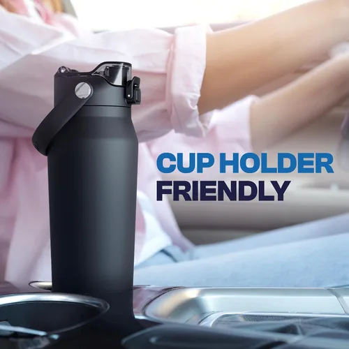 Vista 7 de Frost Buddy botella de agua aislada de 32 onzas con pajilla y tapa para beber Acero inoxidable a prueba de fugas 24 horas de frío Resistente