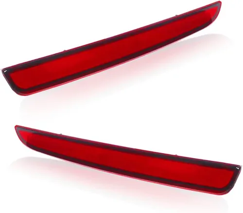 Vista 2 de Lente roja completa LED parachoques reflector trasera niebla luces para 2016 2017 2018 2019 Ford Explorer